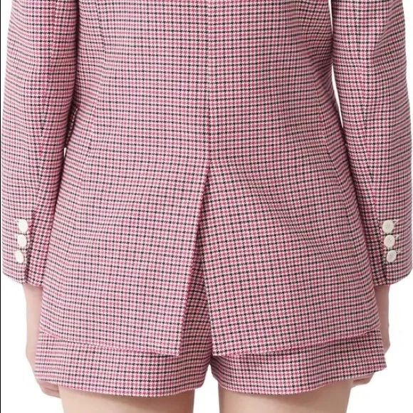 Maje Vic houndstooth Suit Set (Jacket + Shorts) - Picture 4 of 7